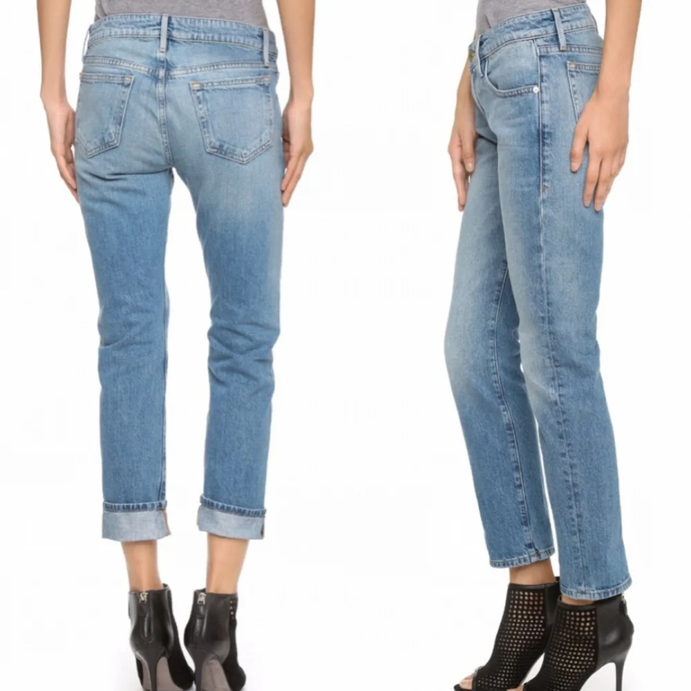 Frame Denim Size 28 Le Grand Garcon Boyfriend Jeans 100% Cotton - Picture 1 of 9
